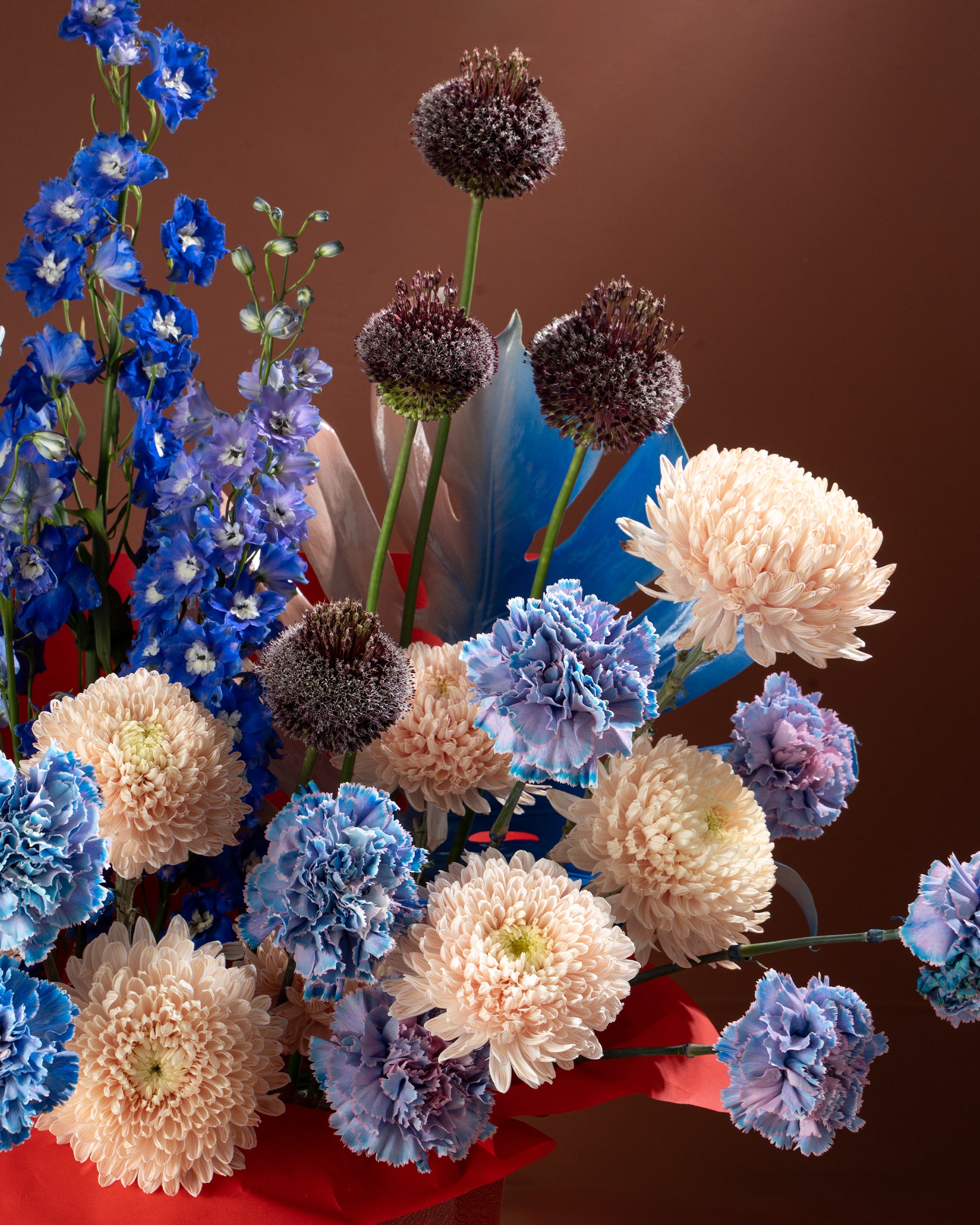 Flower Bouquet Blue Ember