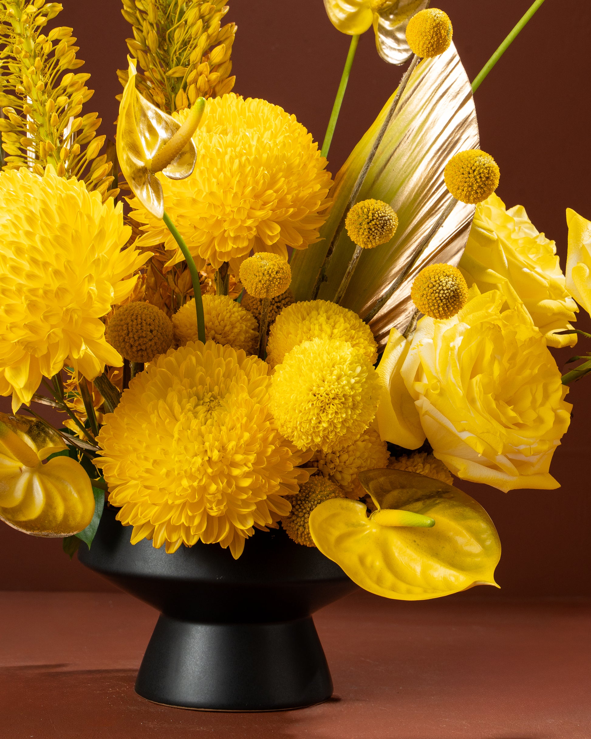 Flower Vase Golden Ember