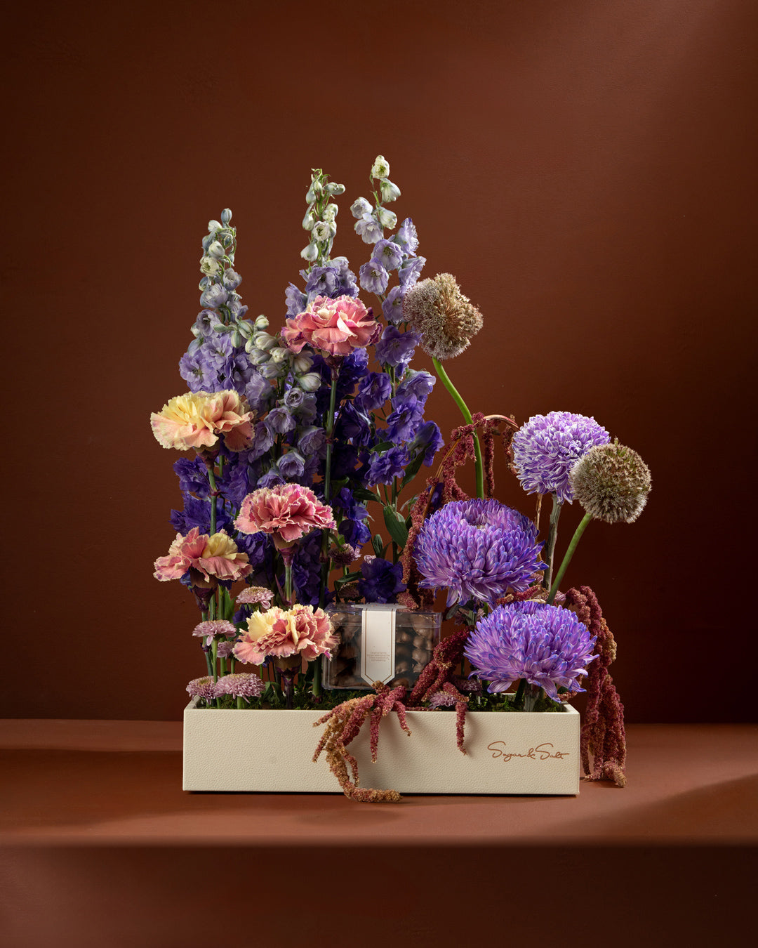 Flower Arrangement Small With Chocolate Box