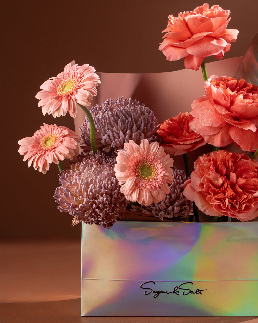 Flower Bouquet Small Amber Blush