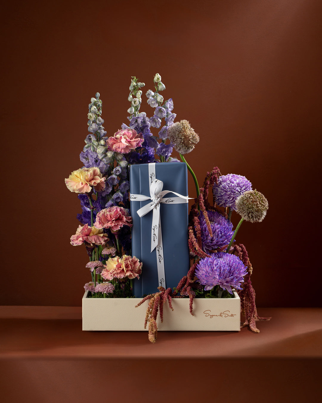Flower Arrangement With Gift Wrap