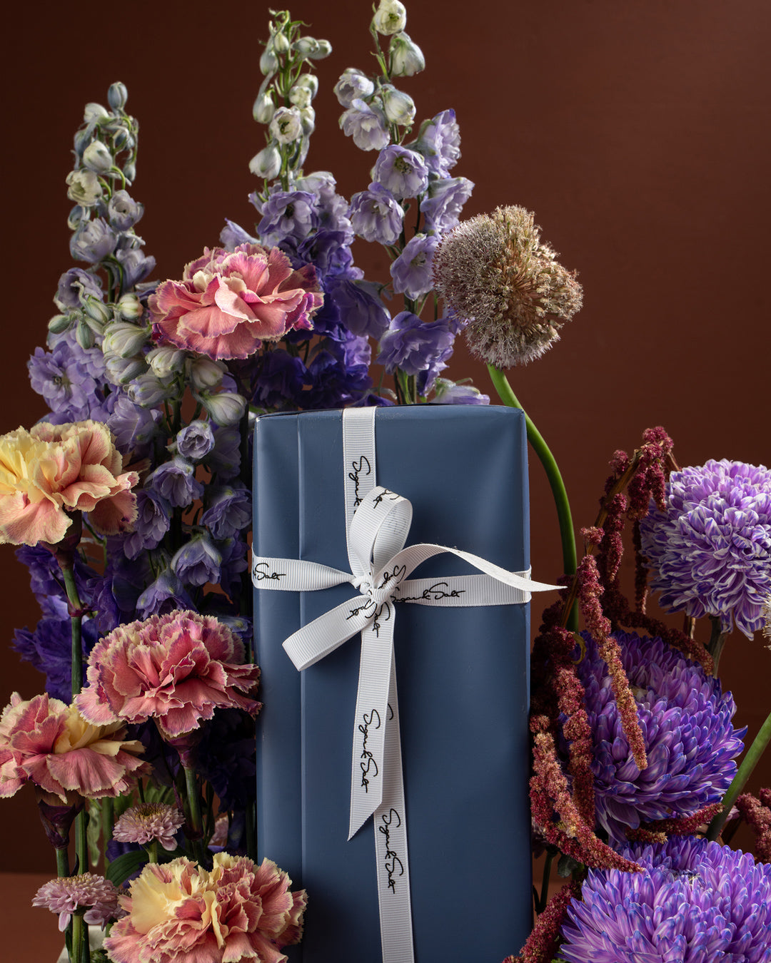 Flower Arrangement With Gift Wrap