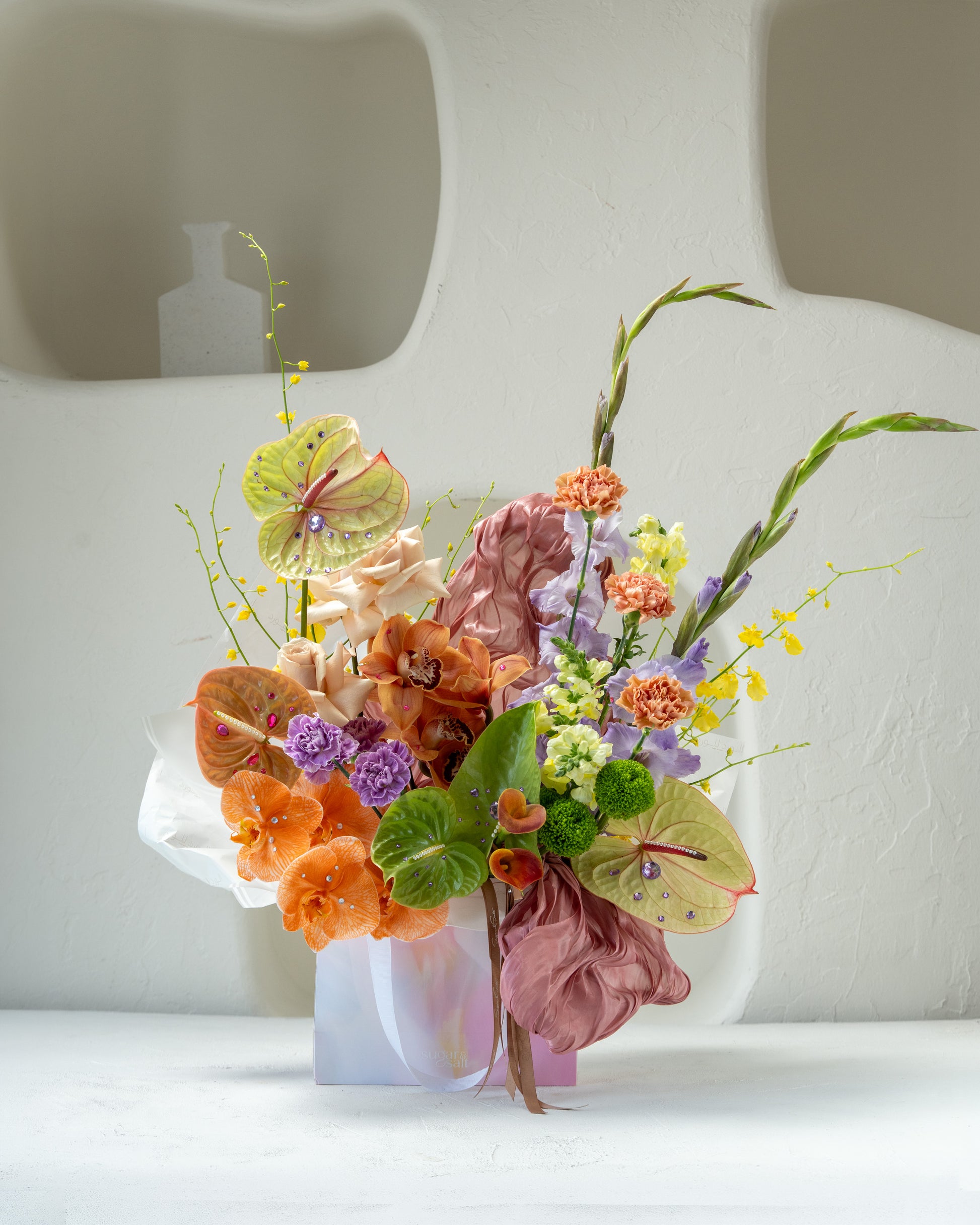 Bouquet Coral Lavender Reverie