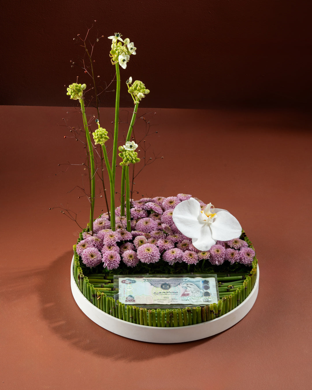 Flower Arrangement Round Tray
