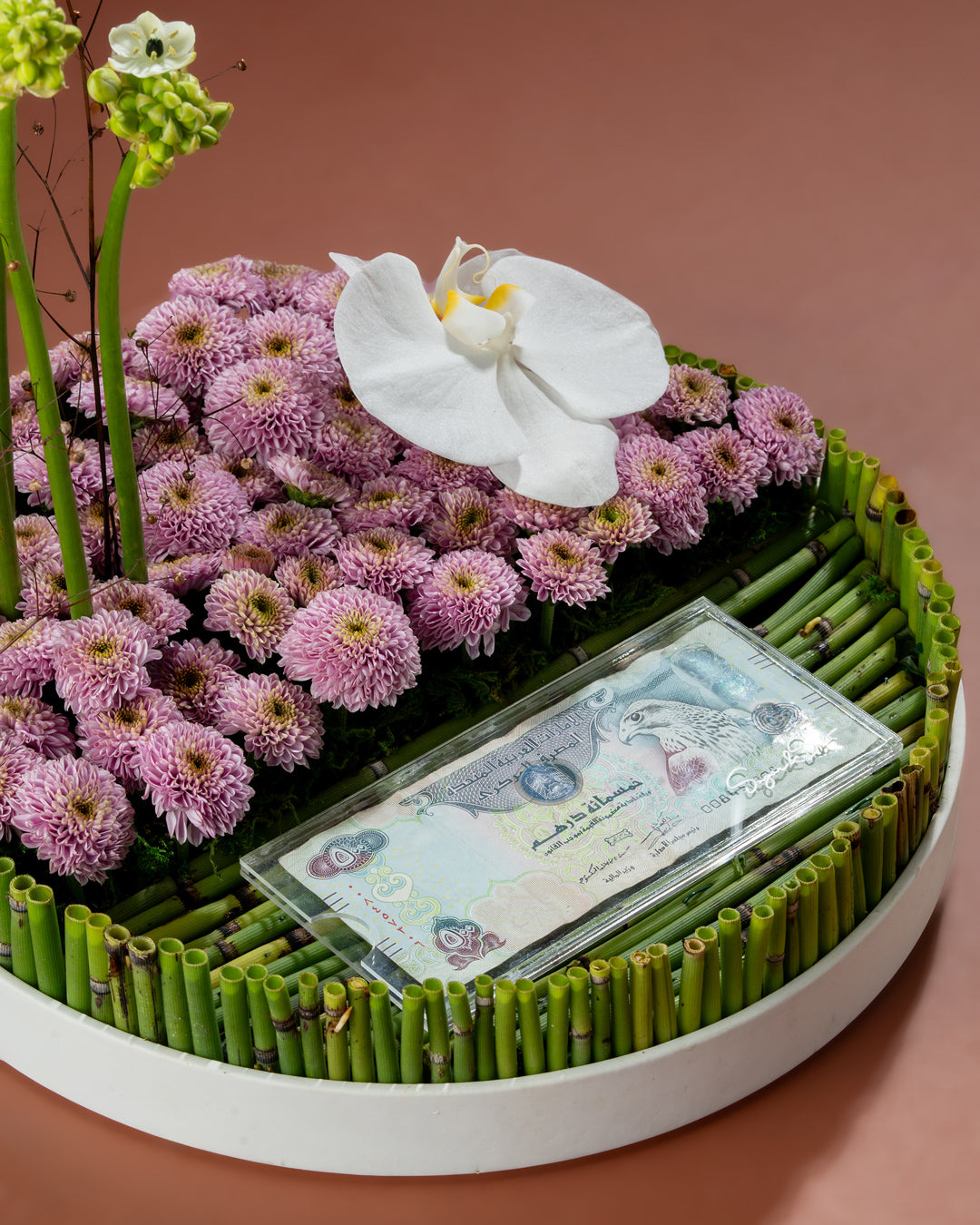 Flower Arrangement Round Tray
